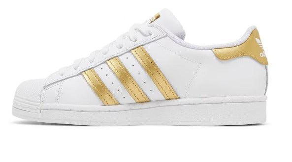 Adidas Superstar White Gold Metallic