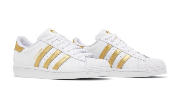 Adidas Superstar White Gold Metallic