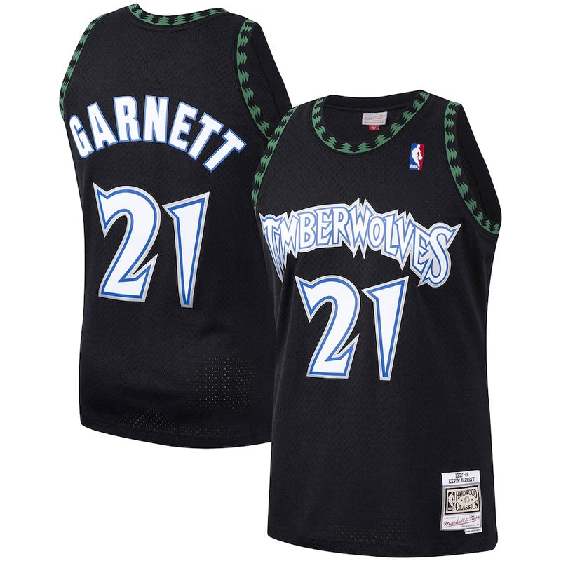 Regata NBA Mitchell & Ness - Kevin Garnett Black Minnesota Timberwolves