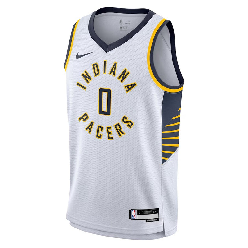 Regata NBA Indiana Pacers Haliburton Branca